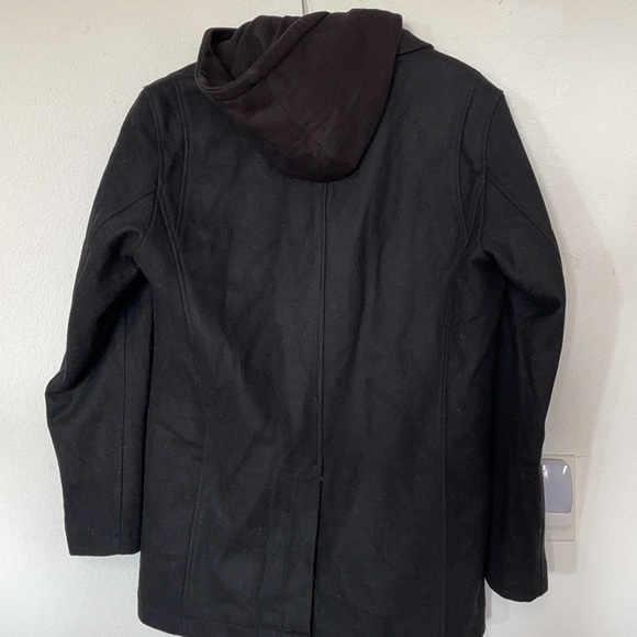 Black Rivet Jackets & Coats Mens Black Rivet Wool Blend Hooded Pea